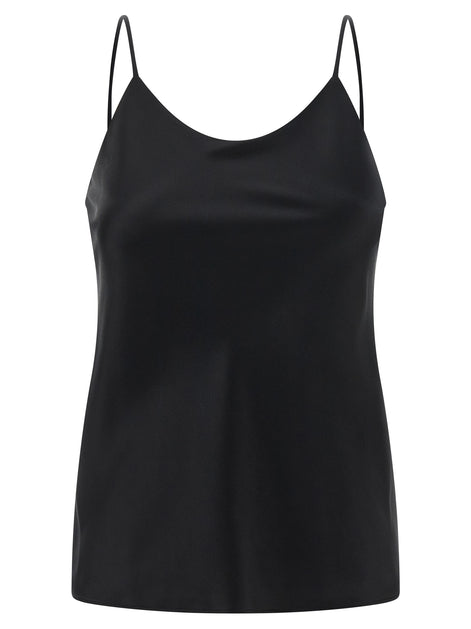 Max Mara Black Silk Tank Tops