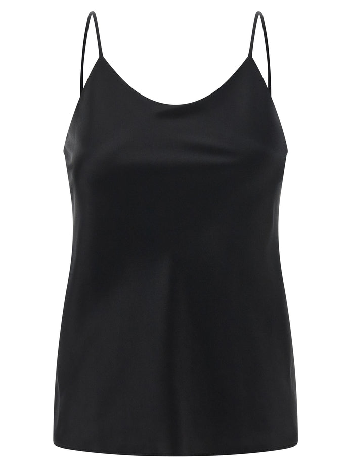 Max Mara Black Silk Tank Tops