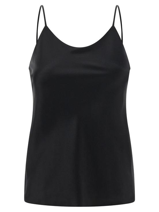 Max Mara Black Silk Tank Tops