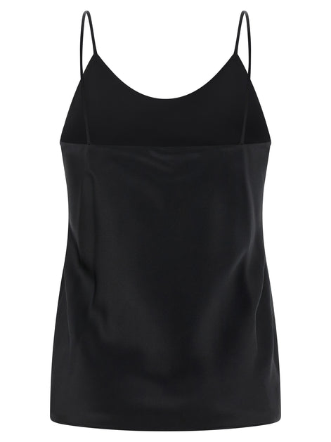 Max Mara Black Silk Tank Tops