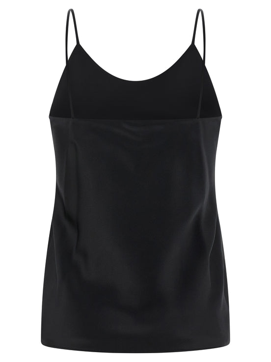 Max Mara Black Silk Tank Tops