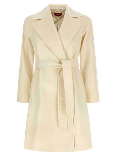 Max Mara White Virgin Wool Coat