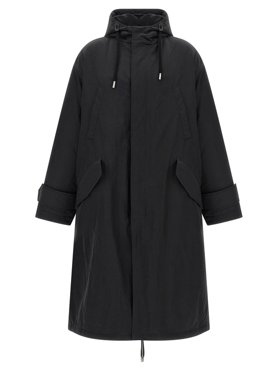Ami Paris Gray Polyamide Parka