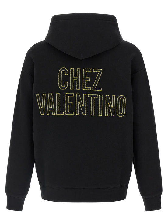 Valentino Garavani Black Cotton Sweatshirt
