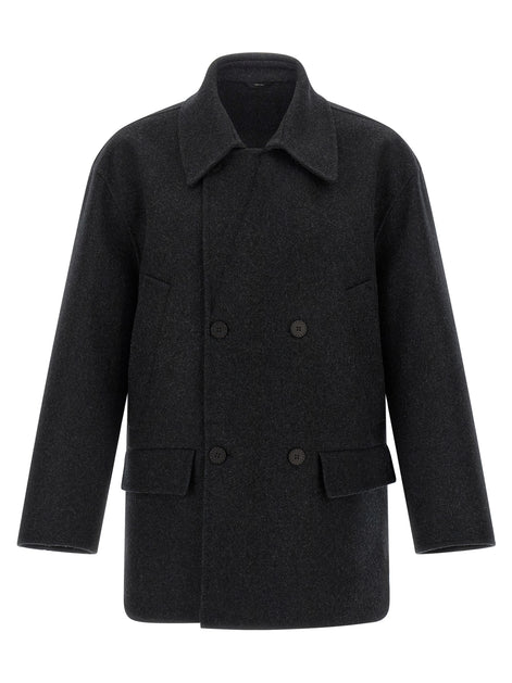 Fendi Gray Virgin Wool Coat