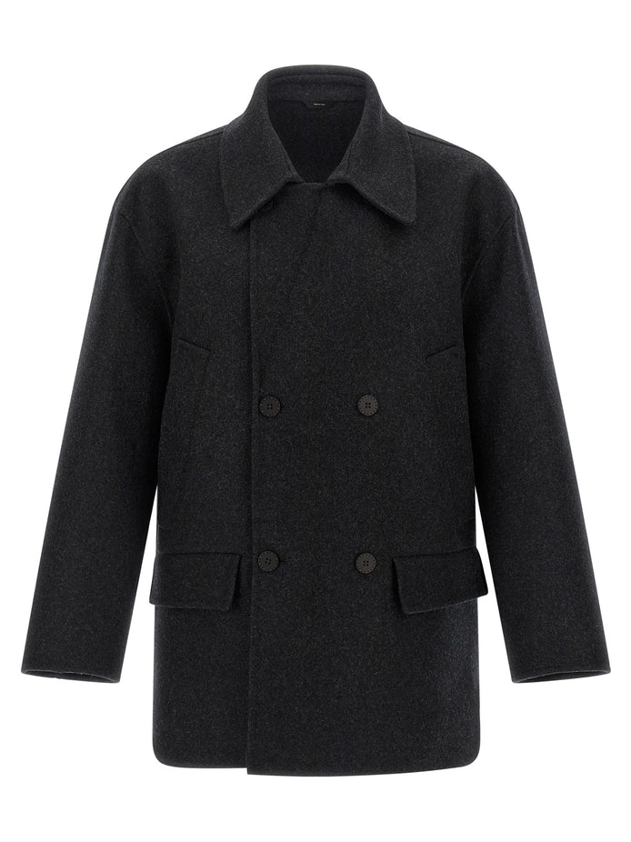 Fendi Gray Virgin Wool Coat
