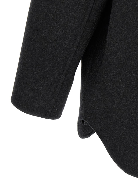 Fendi Gray Virgin Wool Coat
