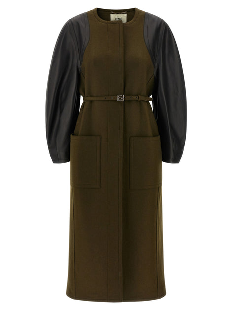 Fendi Bicolor Viscose Coat