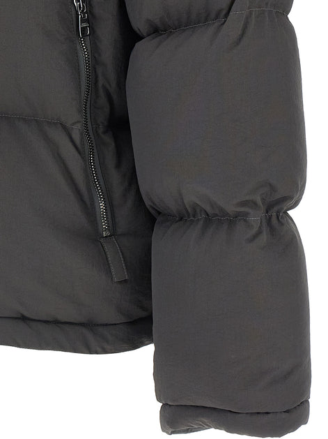 Dolce & Gabbana Gray Polyamide Full-Length Jacket