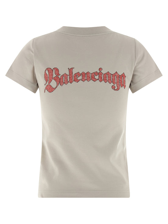 Balenciaga Gray Cotton T-Shirt