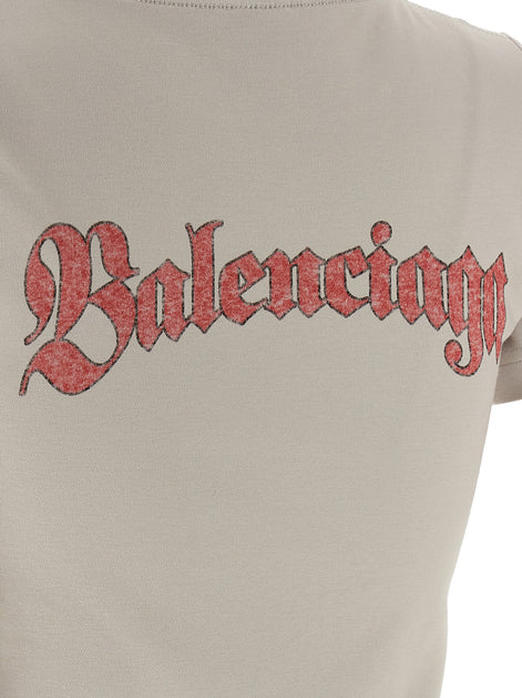 Balenciaga Gray Cotton T-Shirt