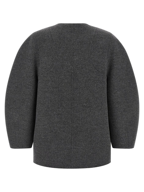 Fendi Gray Virgin Wool Coat