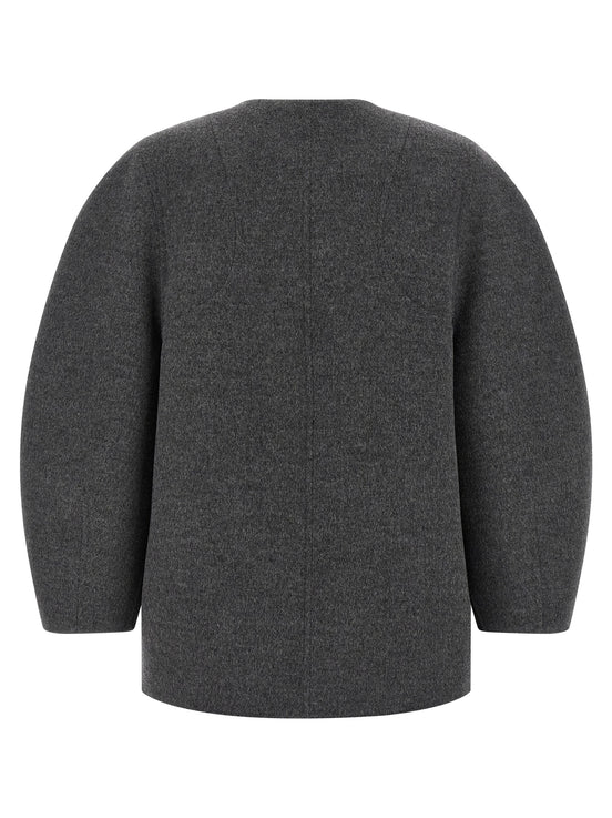 Fendi Gray Virgin Wool Coat