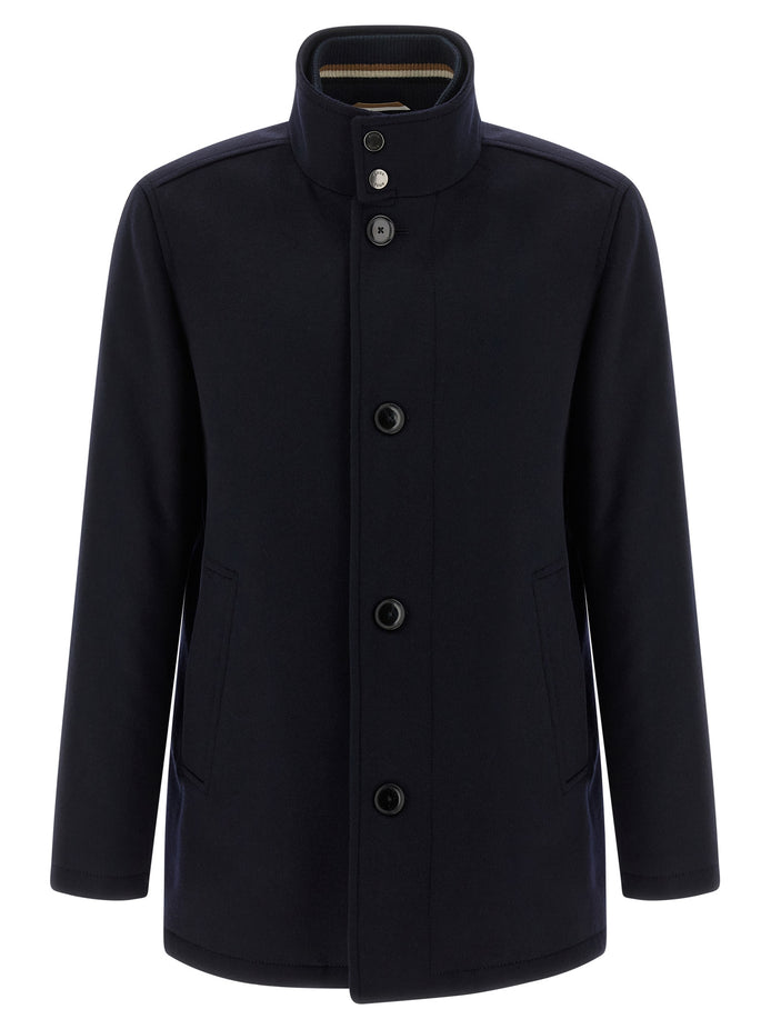 Hugo Boss Blue Wool Coat