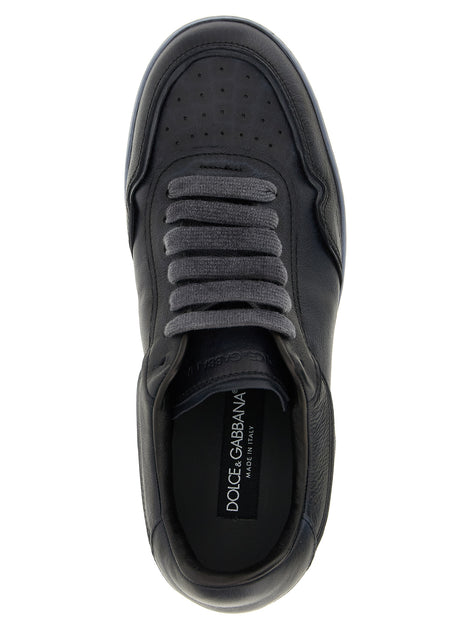 Dolce & Gabbana Black Lamb Leather Low Top Sneakers
