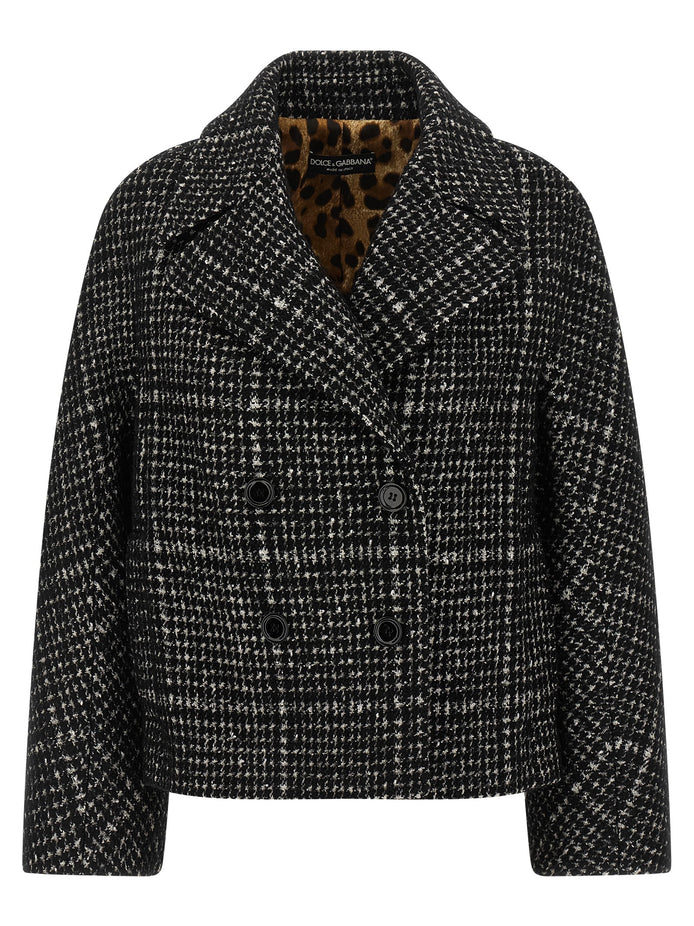 Dolce & Gabbana Bicolor Cotton Coat