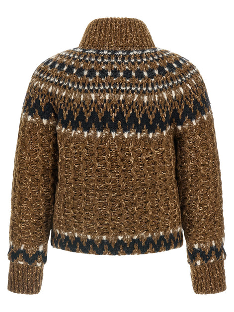 Moncler Grenoble Brown Wool Full-Length Jacket