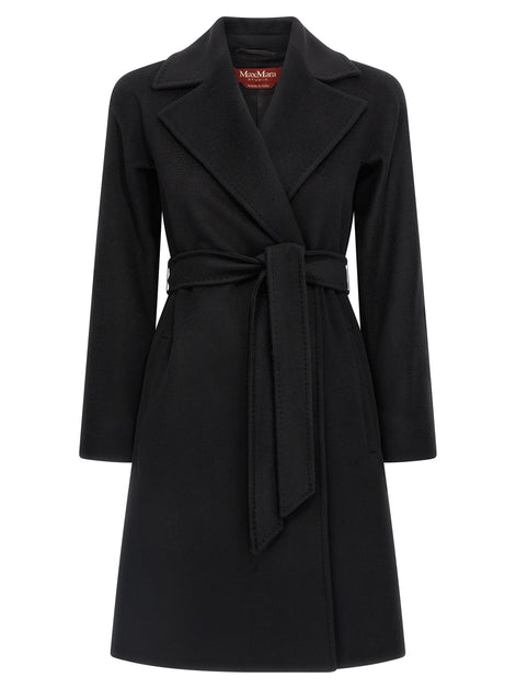 Max Mara Black Virgin Wool Coat