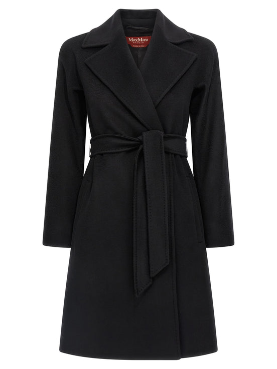 Max Mara Black Virgin Wool Coat