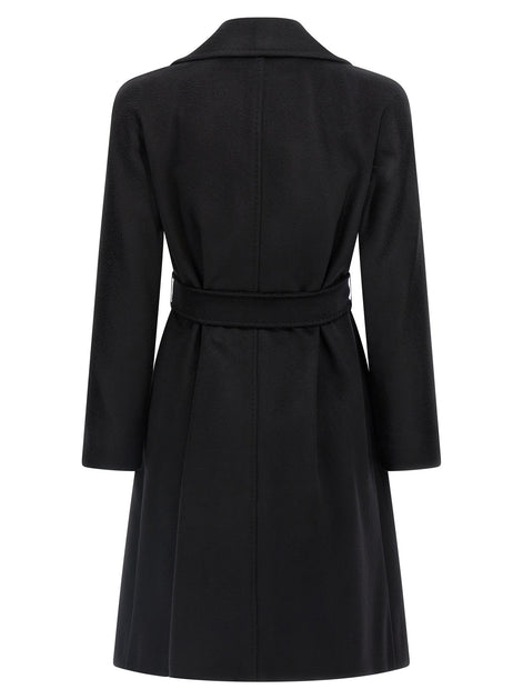 Max Mara Black Virgin Wool Coat