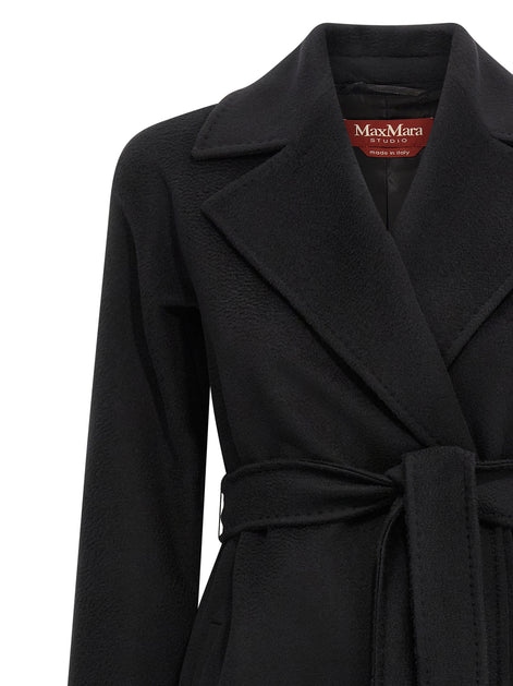 Max Mara Black Virgin Wool Coat