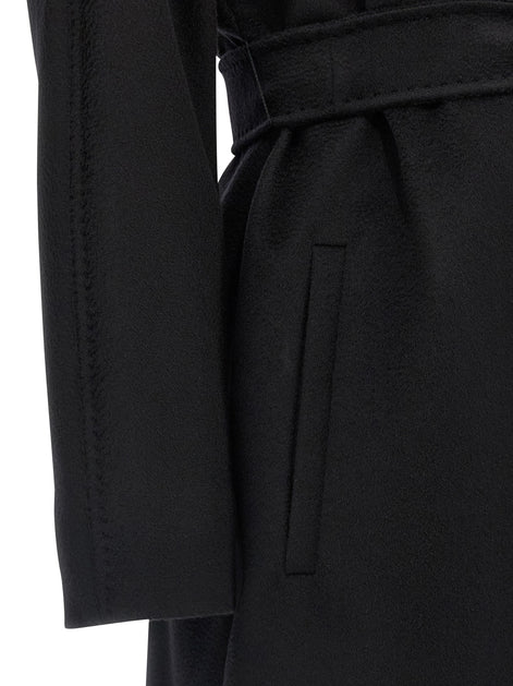 Max Mara Black Virgin Wool Coat