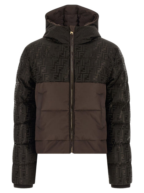Fendi Brown Cotton Full-Length Jacket