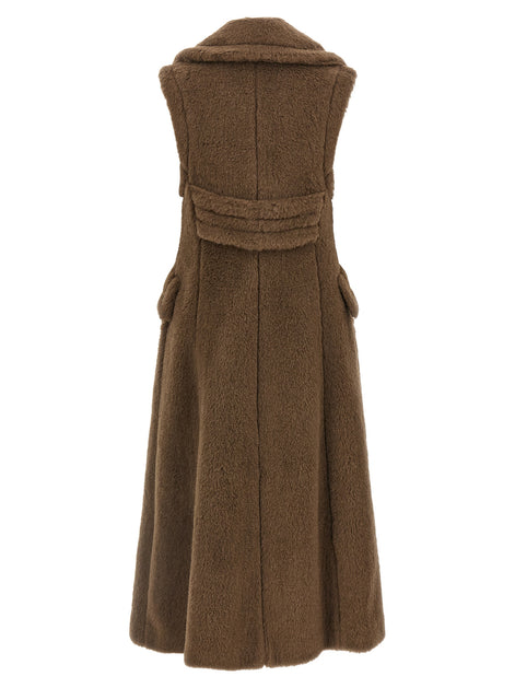 Max Mara Brown Alpaca Leather Coat