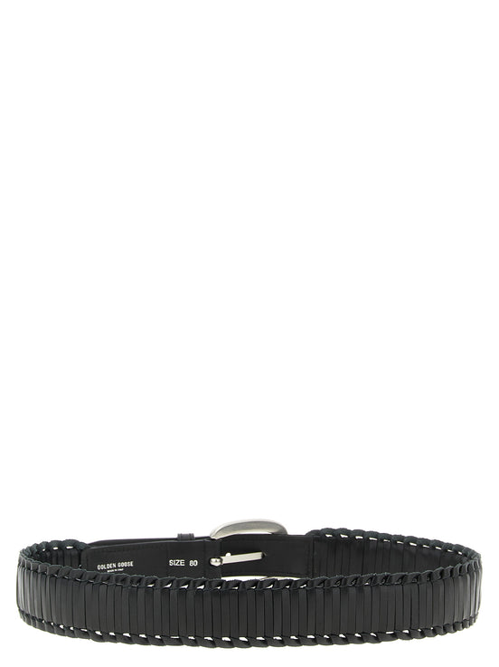 Golden Goose Black Cowhide Regular Belt