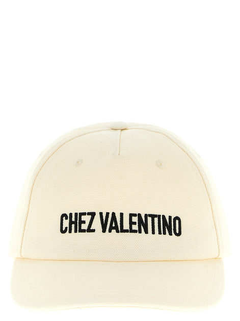 Valentino Garavani Beige Cotton Cap (Baseball Hat)