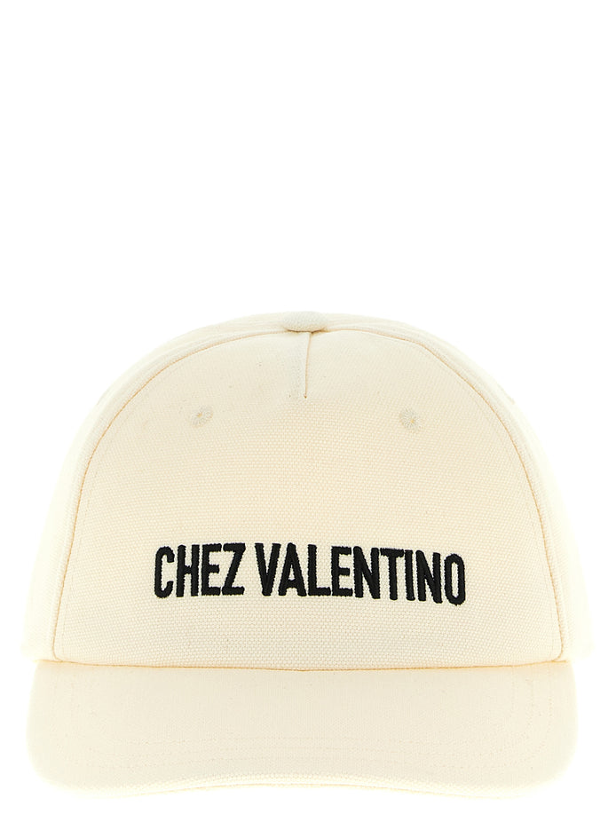 Valentino Garavani Beige Cotton Cap (Baseball Hat)