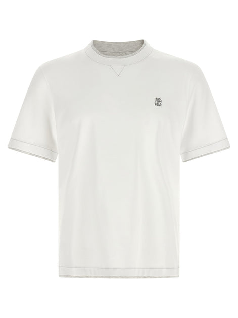 Brunello Cucinelli White Cotton T-Shirt