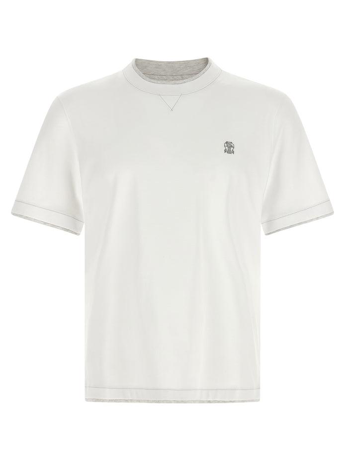 Brunello Cucinelli White Cotton T-Shirt