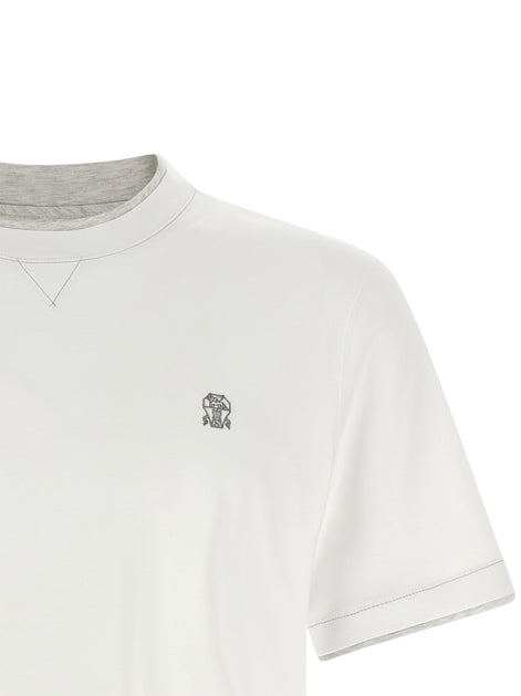 Brunello Cucinelli White Cotton T-Shirt