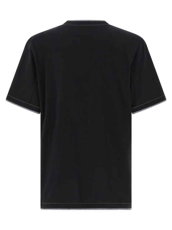 Brunello Cucinelli Black Cotton T-Shirt