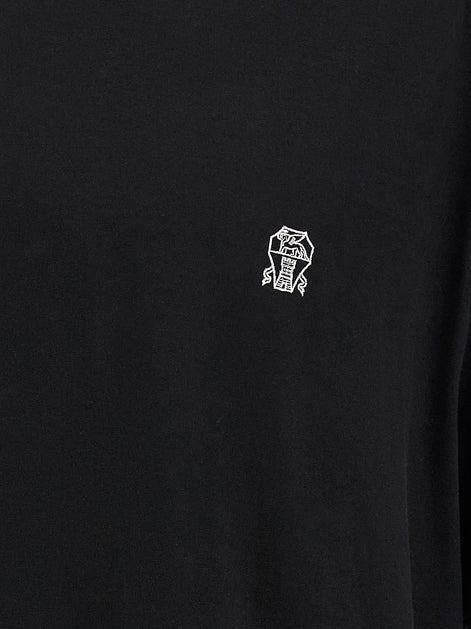 Brunello Cucinelli Black Cotton T-Shirt
