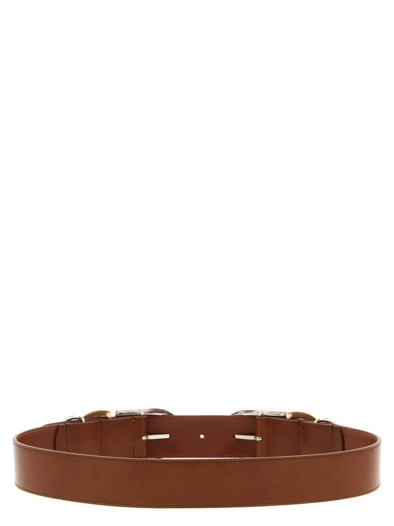 PINKO Brown Lamb Leather Regular Belt