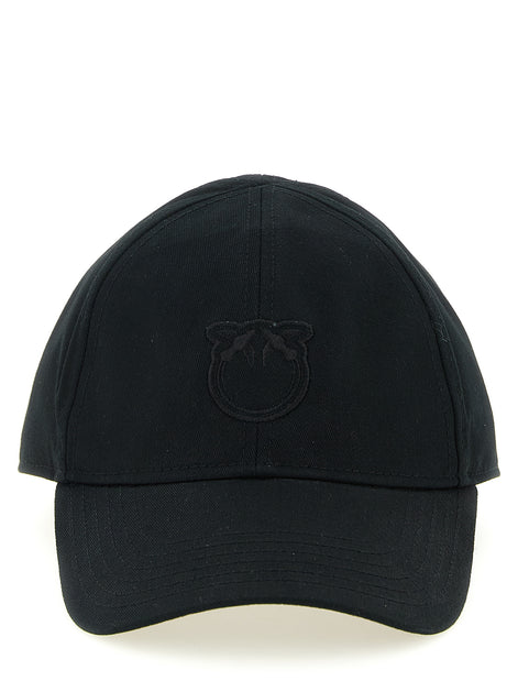 PINKO Black Cotton Cap (Baseball Hat)
