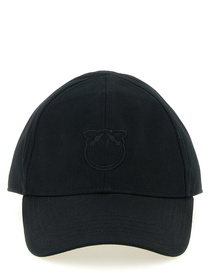 PINKO Black Cotton Cap (Baseball Hat)