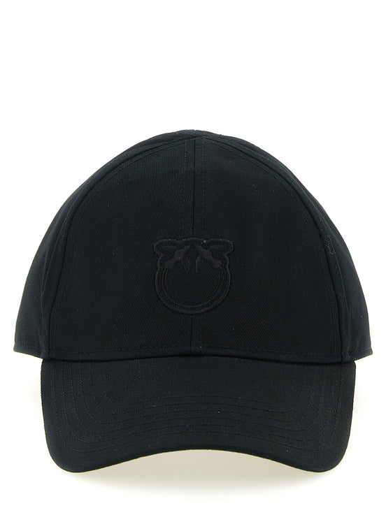 PINKO Black Cotton Cap (Baseball Hat)