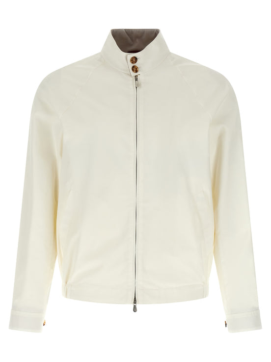 Brunello Cucinelli White Cotton Full-Length Jacket