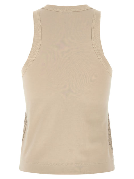 Brunello Cucinelli Beige Cotton Tank Tops