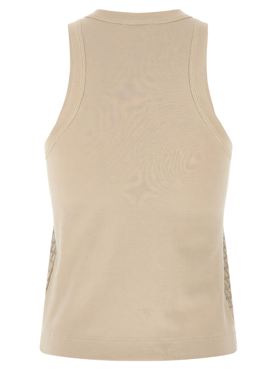 Brunello Cucinelli Beige Cotton Tank Tops