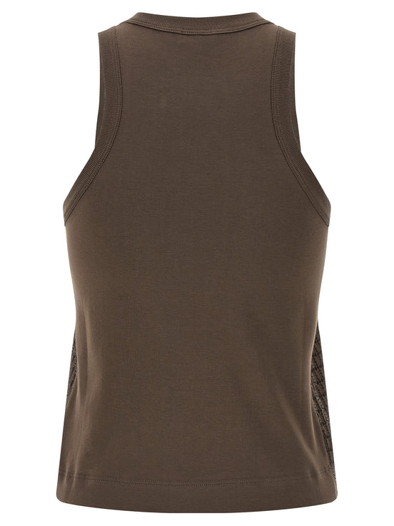 Brunello Cucinelli Brown Cotton Tank Tops