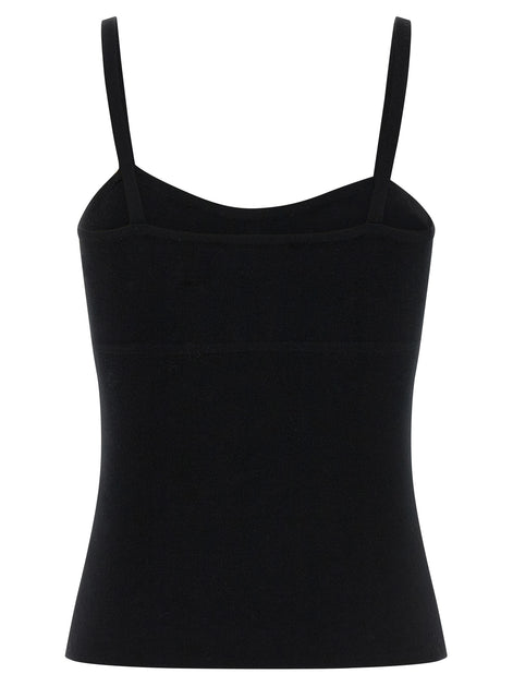 Max Mara Black Virgin Wool Tank Tops
