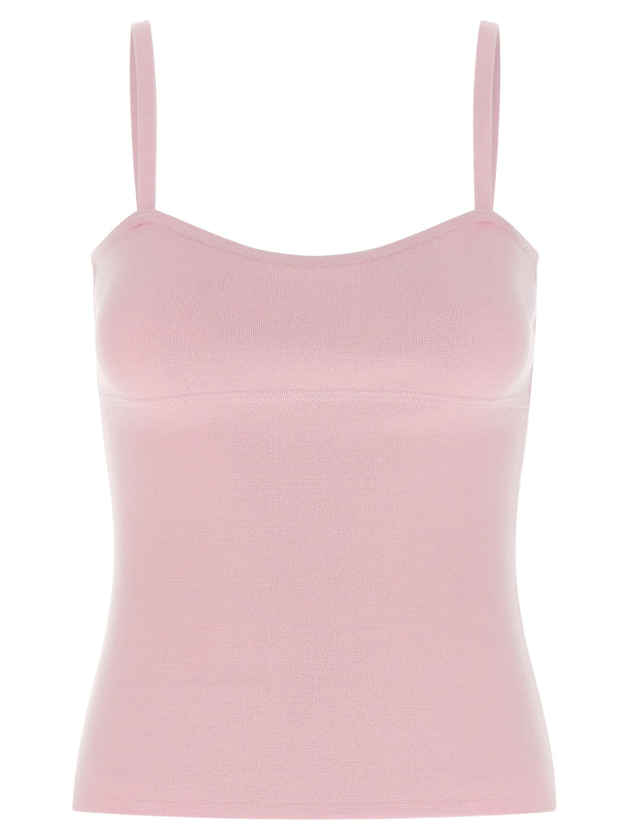 Max Mara Multicolor Virgin Wool Sleeveles T-Shirt