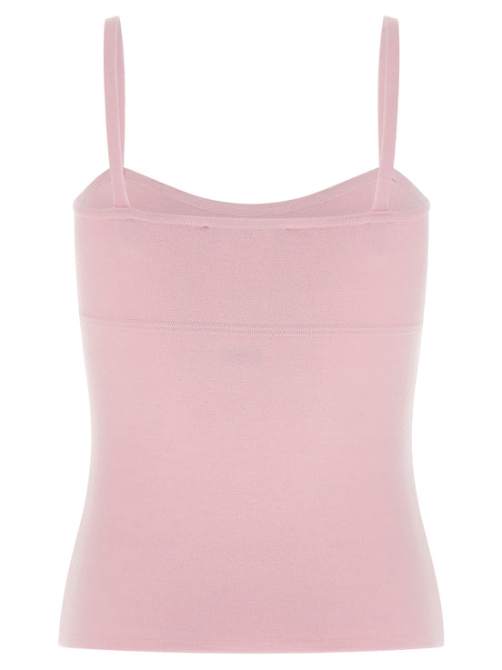 Max Mara Multicolor Virgin Wool Sleeveles T-Shirt