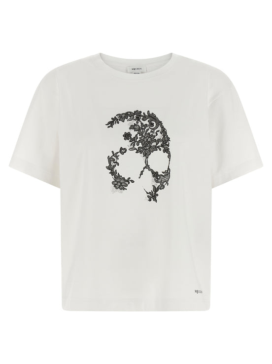 Alexander McQueen Bicolor Cotton T-Shirt