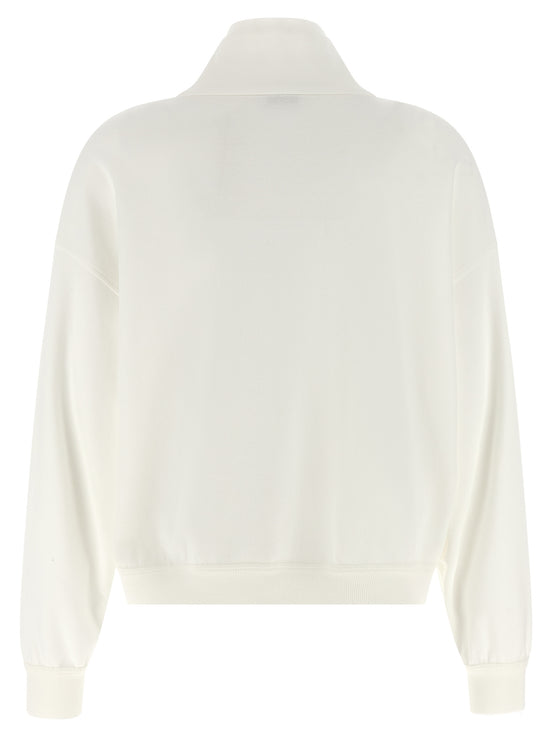 Brunello Cucinelli White Cotton Sweatshirt