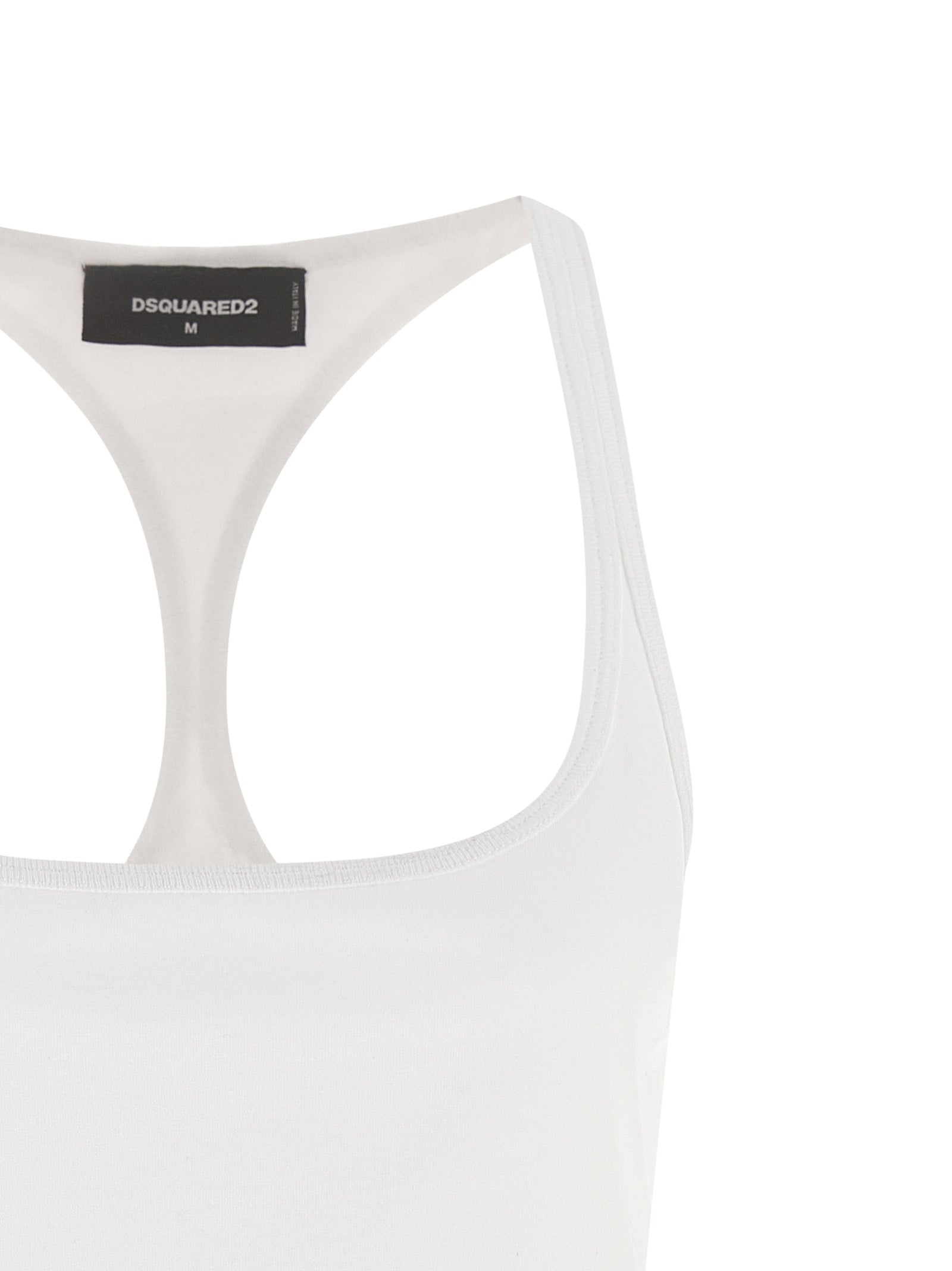 Dsquared² White Cotton Tank Tops